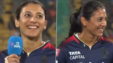 Smriti Mandhana Left Amazed by Loud Cheers From Massive Crowd at M Chinnaswamy Stadium for RCB-W vs UPW-W WPL 2024 Match, Video Goes Viral